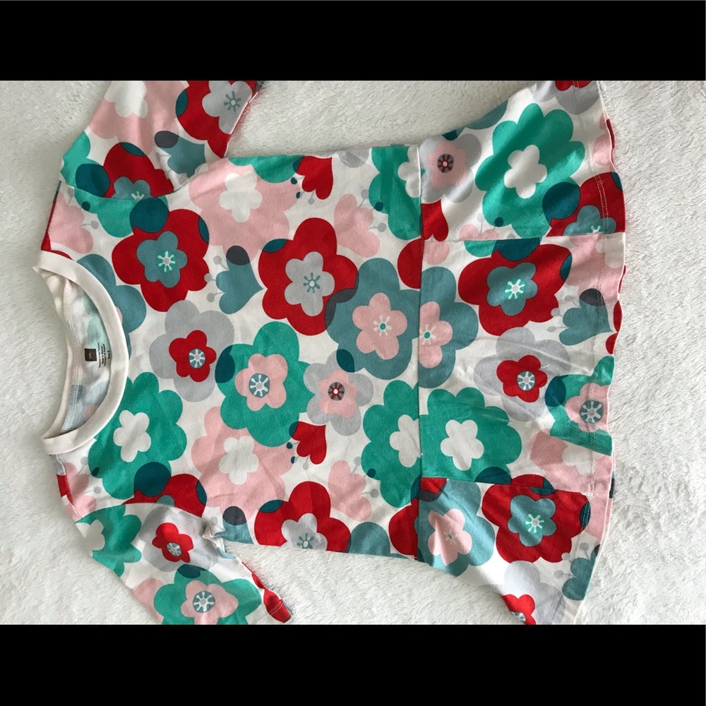 Girls Tea Collection floral peplum top size 8